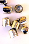 Metal End Cap / 6.5x7 mm / Silver - 50 pieces