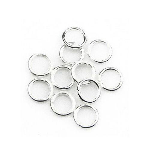 Sterling Silver Jump Rings, Close but Unsoldered, 8x1.2 mm -100 pieces