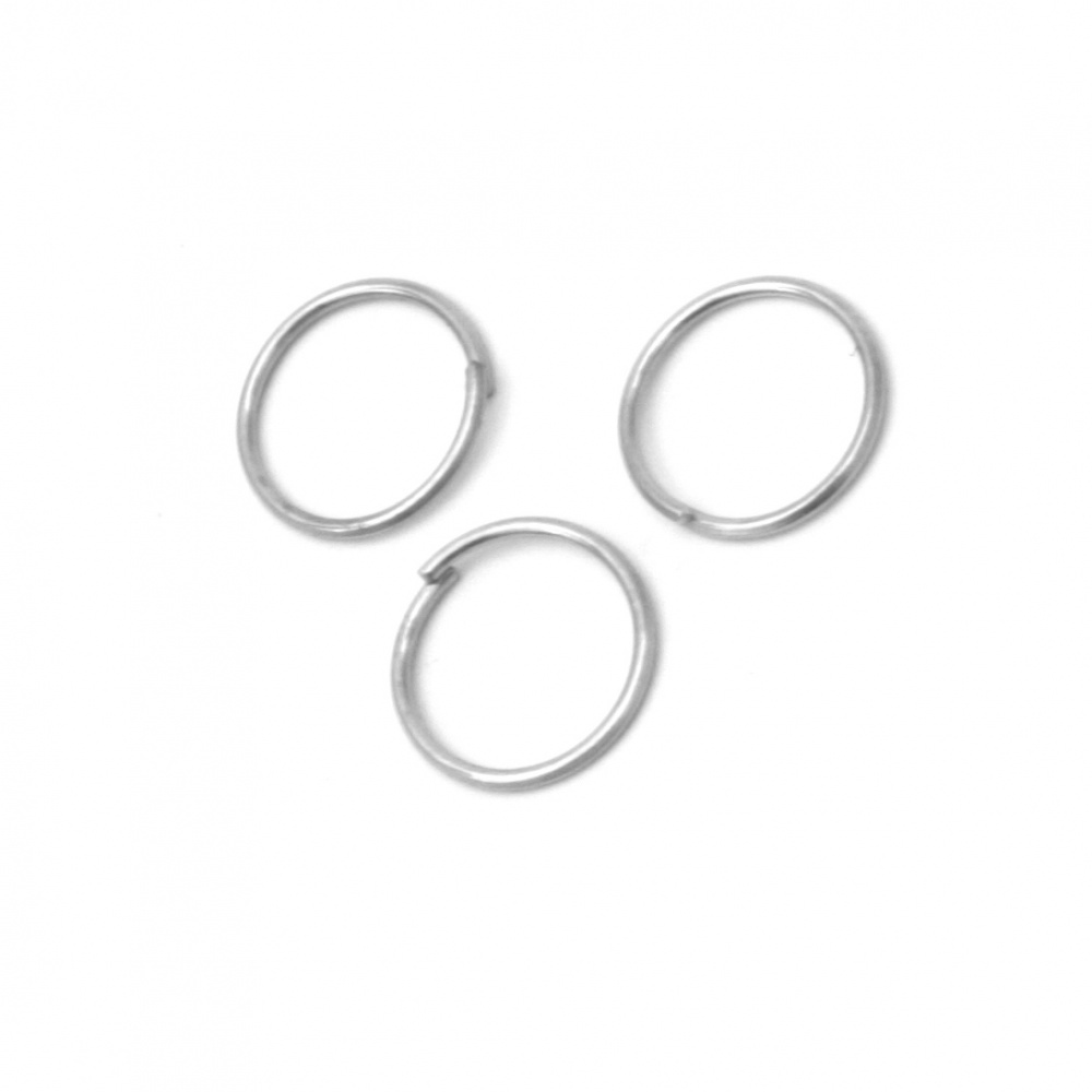 Jump Rings, Close but Unsoldered, 9x0.7 mm color white -200 pieces