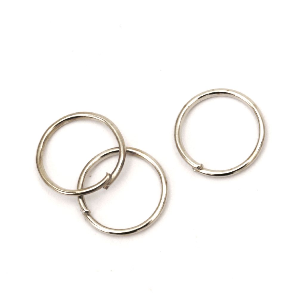 Jump Rings, Close but Unsoldered, 9x0.7 mm color silver -200 pieces