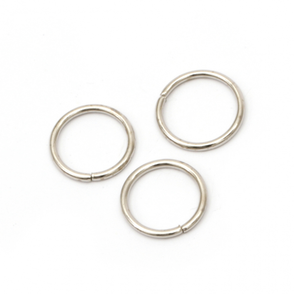 Metal Open Ring for DIY Jewelry, Keychains / 20x1.8 mm / Silver - 50 pieces
