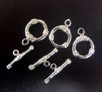 Toggle Jewelry Clasps / 11x18 mm / Silver - 5 sets