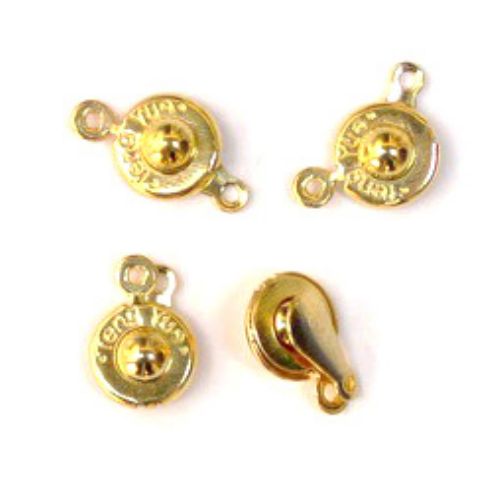 Two-piece Metal Clasp / 10x18x5 mm / Gold - 10 pieces