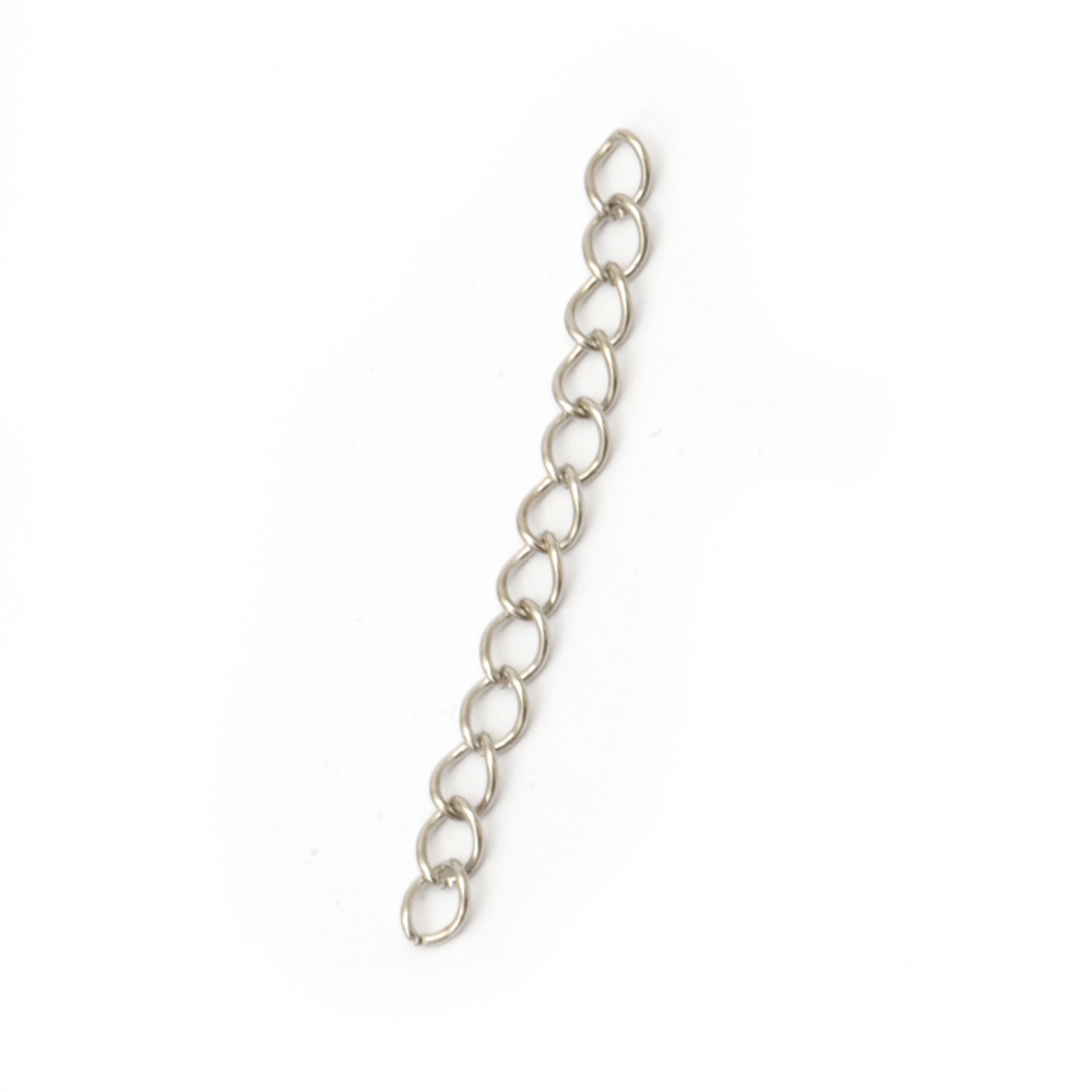 Chain 50x4 mm color silver -50 pieces