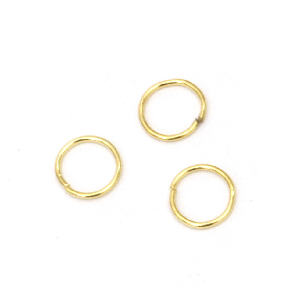 Jump Rings, Close but Unsoldered, 7x0.7 mm color gold -200 pieces