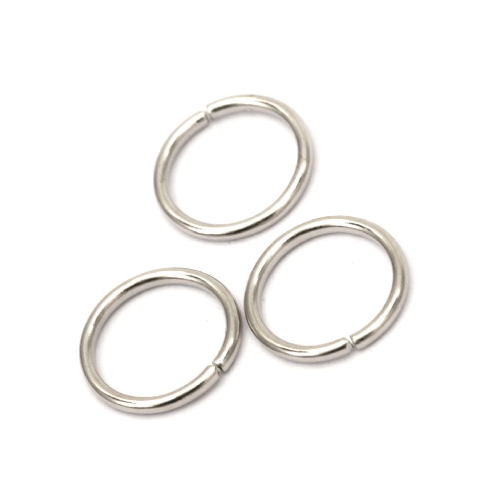 Jump Rings, Close but Unsoldered, 10x1 mm color silver -100 pieces