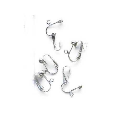 Clip-on Earring Backs / 15 mm / Silver - 50 pieces ✅Top Price 3.99  