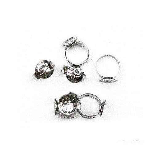 Bază metalică pentru reglarea inelului 18 mm Bază 13,5 mm culoare argintiu -10 bucăți