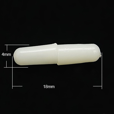 Plastic fastener on screw 18x4 mm color white -10 pieces