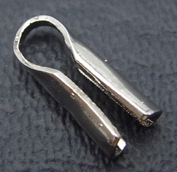 Iron Cord Ends, 25x8 mm color silver -50 pieces