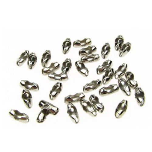 Ball Chain Connector / 5x1.5 mm /  Silver - 100 pieces