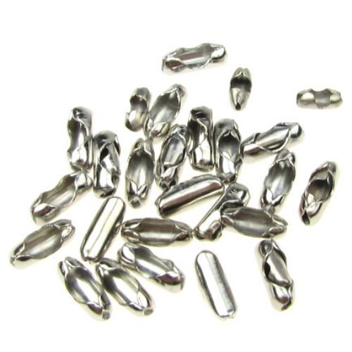 Roller Blind Chain Connectors / 8x2 mm / Silver - 100 pieces