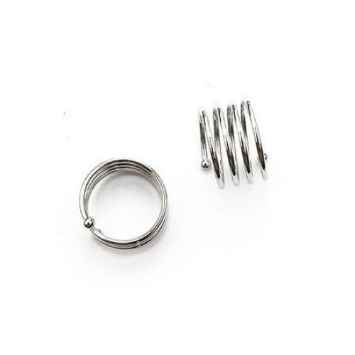 Metal base for ring making 20 mm spiral color silver NF -1 piece