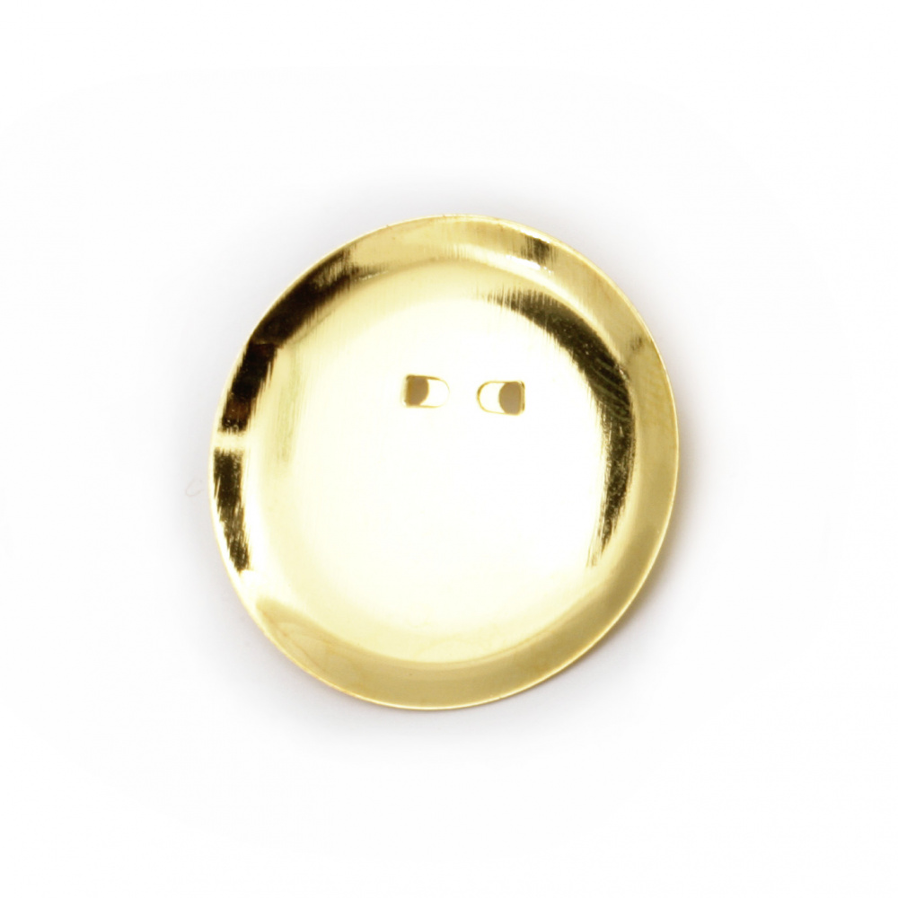 Round Brooch Base with Safe Lock Pin / 29x6 mm / Gold - 10 pieces