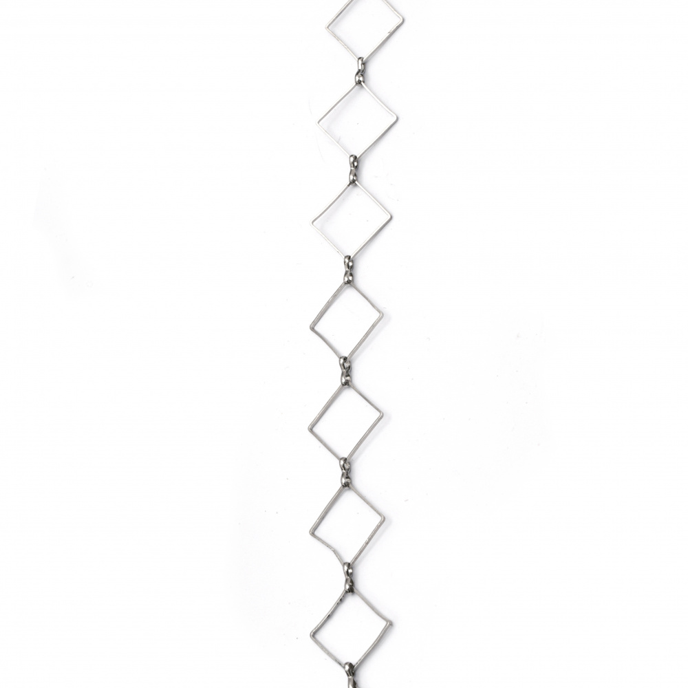 Chain 15x15x1 mm color silver-1 meter