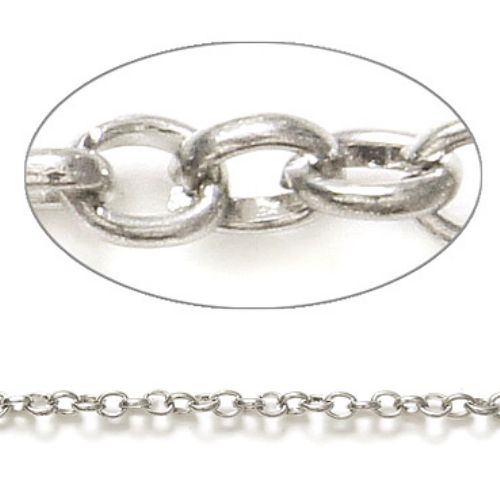 Chain 4.8x3.7 mm silver -1 meter
