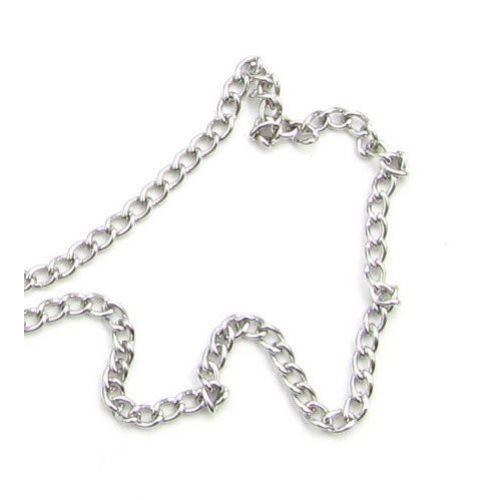 Chain 4.4x3 mm color silver -1 meter