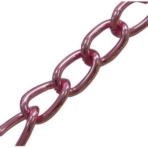 Aluminum chain 7.7x5.4 mm color violet -1 meter