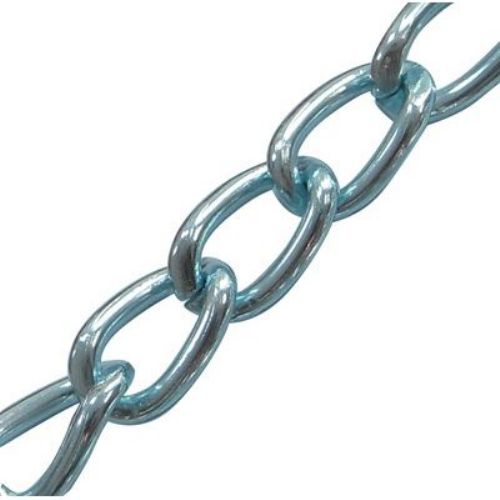 Aluminum chain 7.7x5.4 mm color blue -1 meter