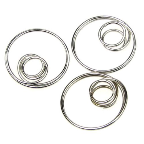 Metal Element for Attaching a Chain / 20 mm / Silver - 10 pieces