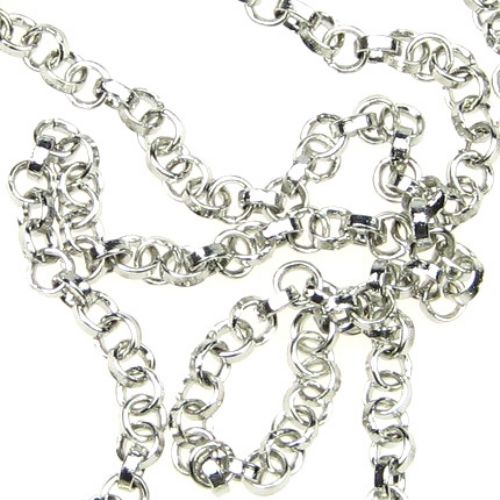 Metal Chain / 2.5x1 mm / Silver Tone NF - 1 meter