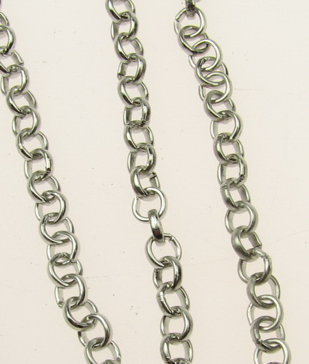 Link Chain for Jewelry and Fashion Accessories / 4x1 mm /  Silver - 1 meter