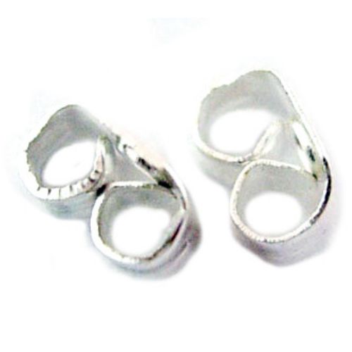 Earring Backs for Stud Earrings /  6x5x4 mm, Hole: 1 mm / White - 50 pieces