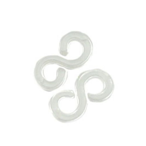 S - Clips for Bracelets and Necklaces Making / 13 mm / Transparent - 50 pieces