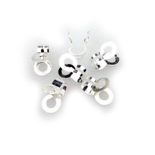 Metal Jewelry Tip / 24 mm / White - 20 pieces