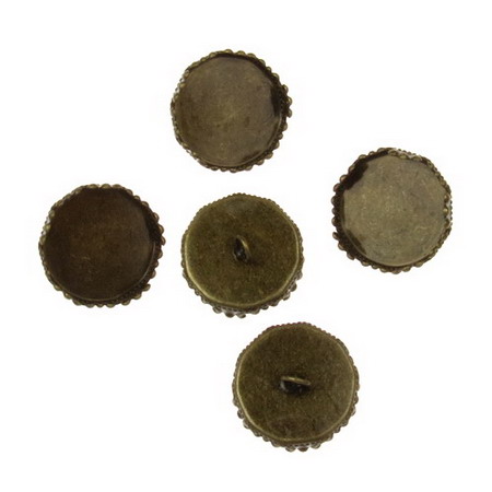 Metal Pendant Base / 17x4 mm,  Plate: 15 mm, Hole: 2 mm / Antique Bronze - 2 pieces