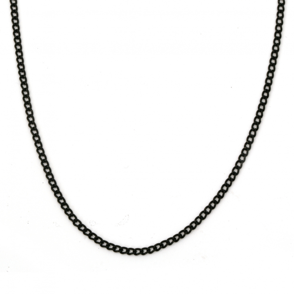 Chain, 3x2x0.5 mm, black color - 1 meter