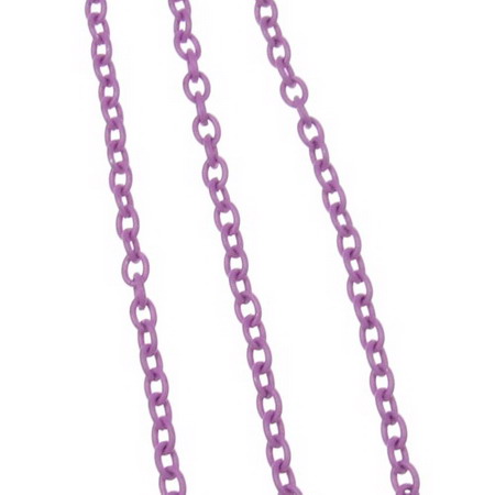 Color Jewelry Chain / 4x3x0.5 mm / Purple - 1 meter