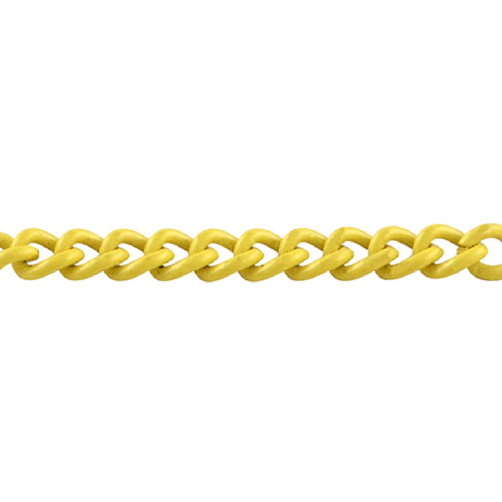 Color Link Chain for Handmade Jewelry and Accessories / 3x2x0.6 mm / Yellow - 1 meter