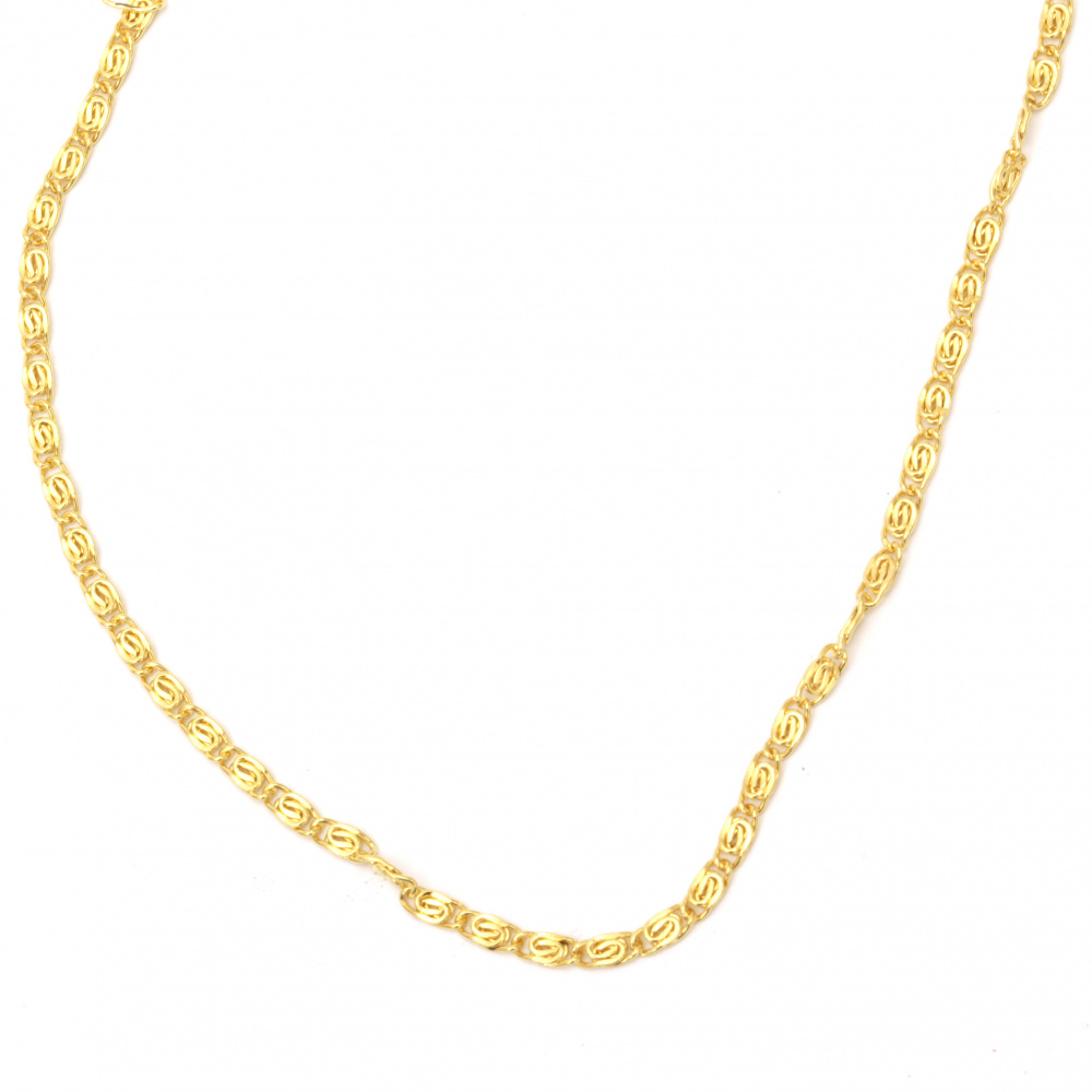 Gold-tone Link Chain for DIY Jewelry Making / 6.5x2.5x1 mm - 1 meter