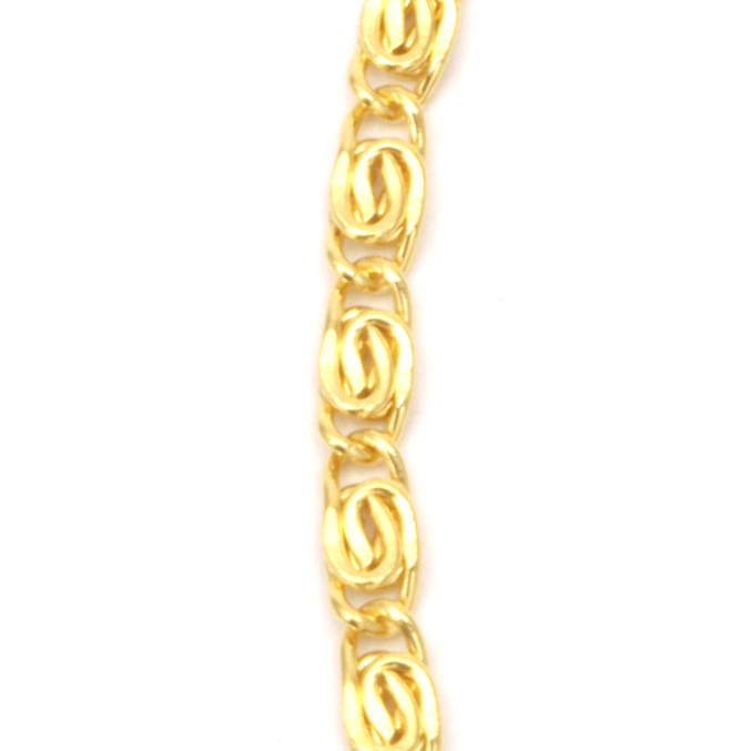 Gold-tone Link Chain for DIY Jewelry Making / 6.5x2.5x1 mm - 1 meter