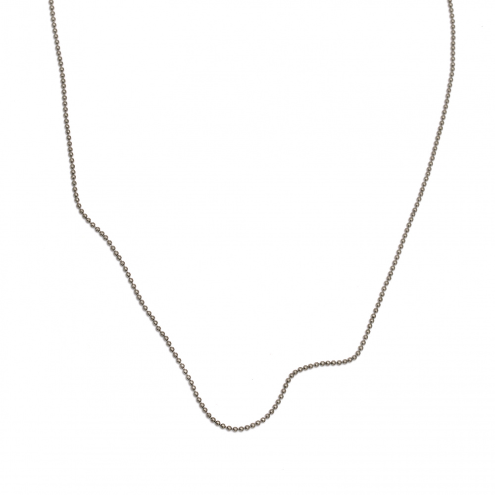 Metal Bead Chain for Handmade Pendants, Bracelets, Accessories /  1.5 mm / Black - 1 meter