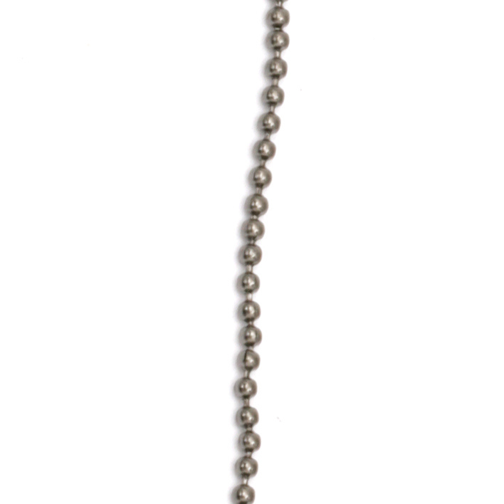 Metal Bead Chain for Handmade Pendants, Bracelets, Accessories /  1.5 mm / Black - 1 meter