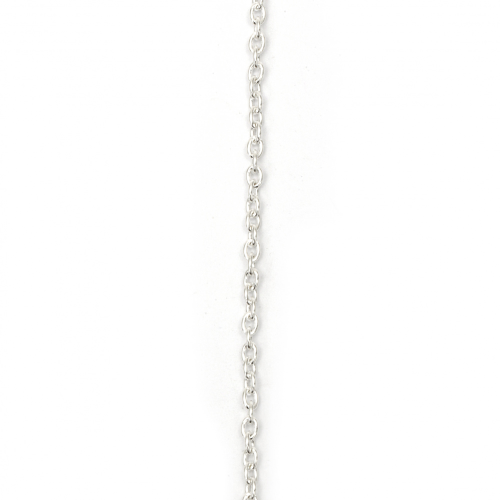 Link Chain for Jewelry and Fashion Accessories / 4.7x3.1 mm / White - 1 meter