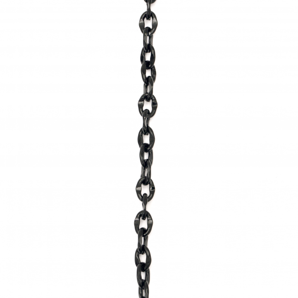 Metal Jewelry Chain / 12.2x9.2 mm / Black - 1 meter