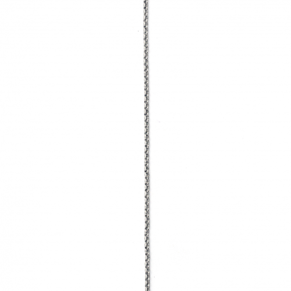 Αλυσίδα, Ατσάλι 2x2 mm ασημί -1 μέτρο