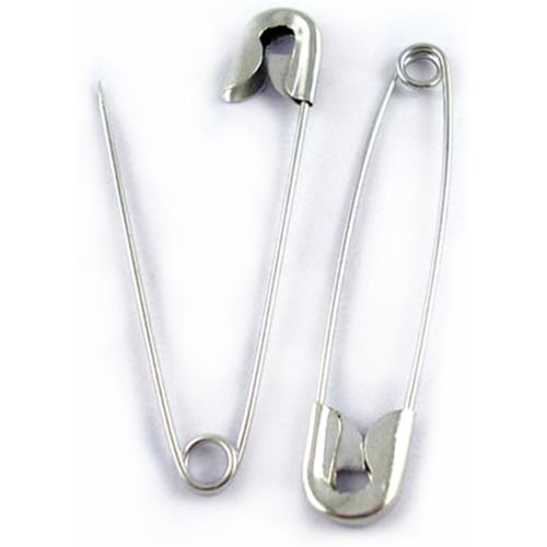 Safety pins 33x7 mm hole 4 mm silver -1000 pieces