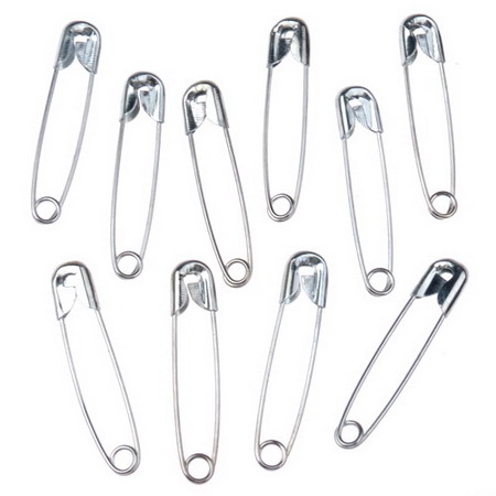 Safety pins 30x6 mm color silver -1000 pieces