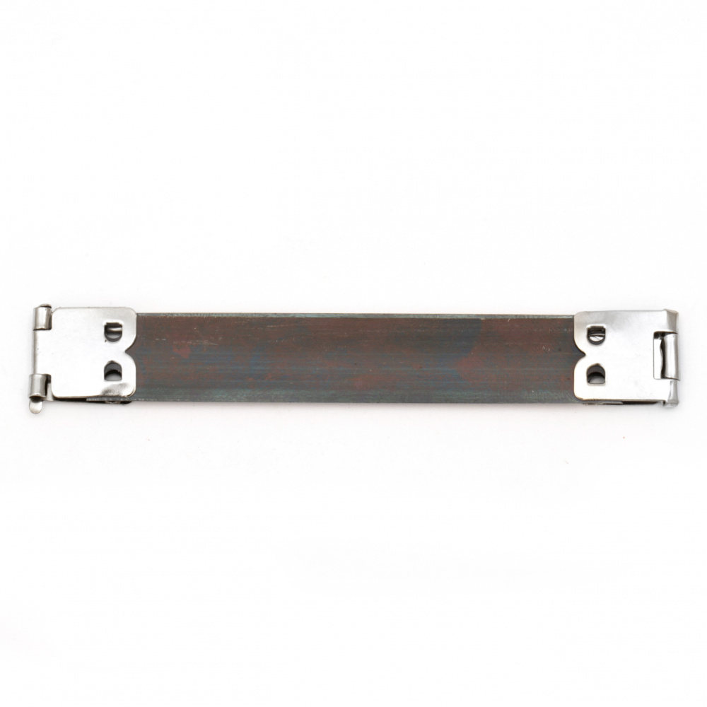 Metal Internal Flex Frame for Purse / 10x1.4 cm / Silver