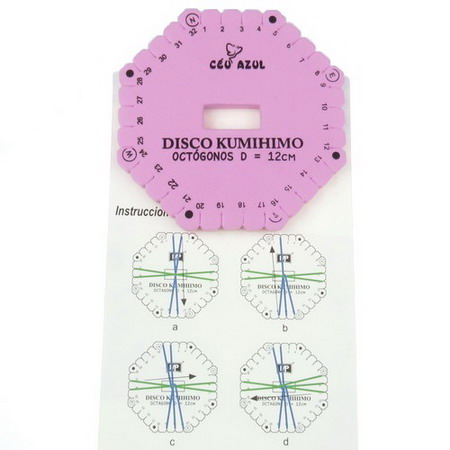 Kumihimo disk for knitting, kumihimo octagon -12 cm