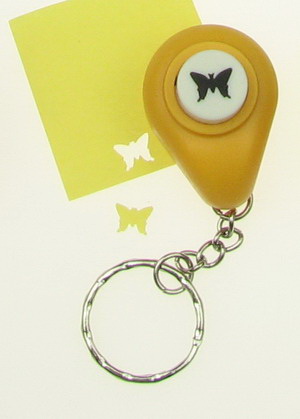 Scrapbook Punch, Key ring, for cardboard, Butterfly, 160 grams/m2, 10mm