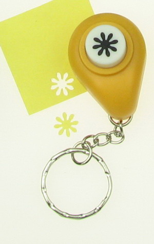 Scrapbook Punch, Key ring, for cardboard, Flower, 160 grams/m2, 10mm