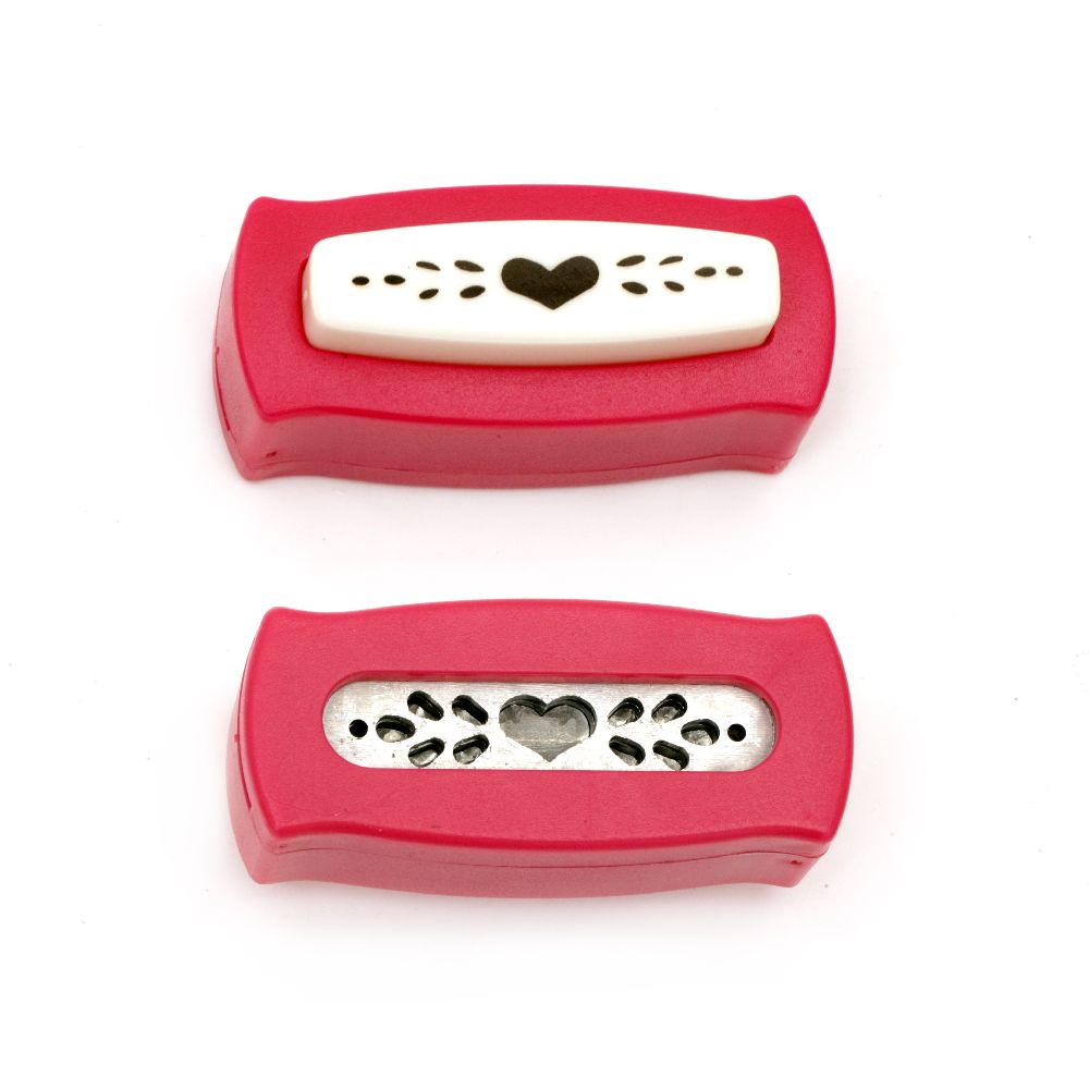 Border Paper Punch, Shape: Heart Motif, for cardboard up to 160 g/m2, perfect for DIY Craft
