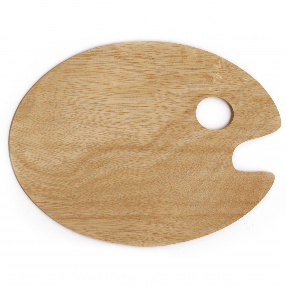 Palette wooden oval 20x30 cm