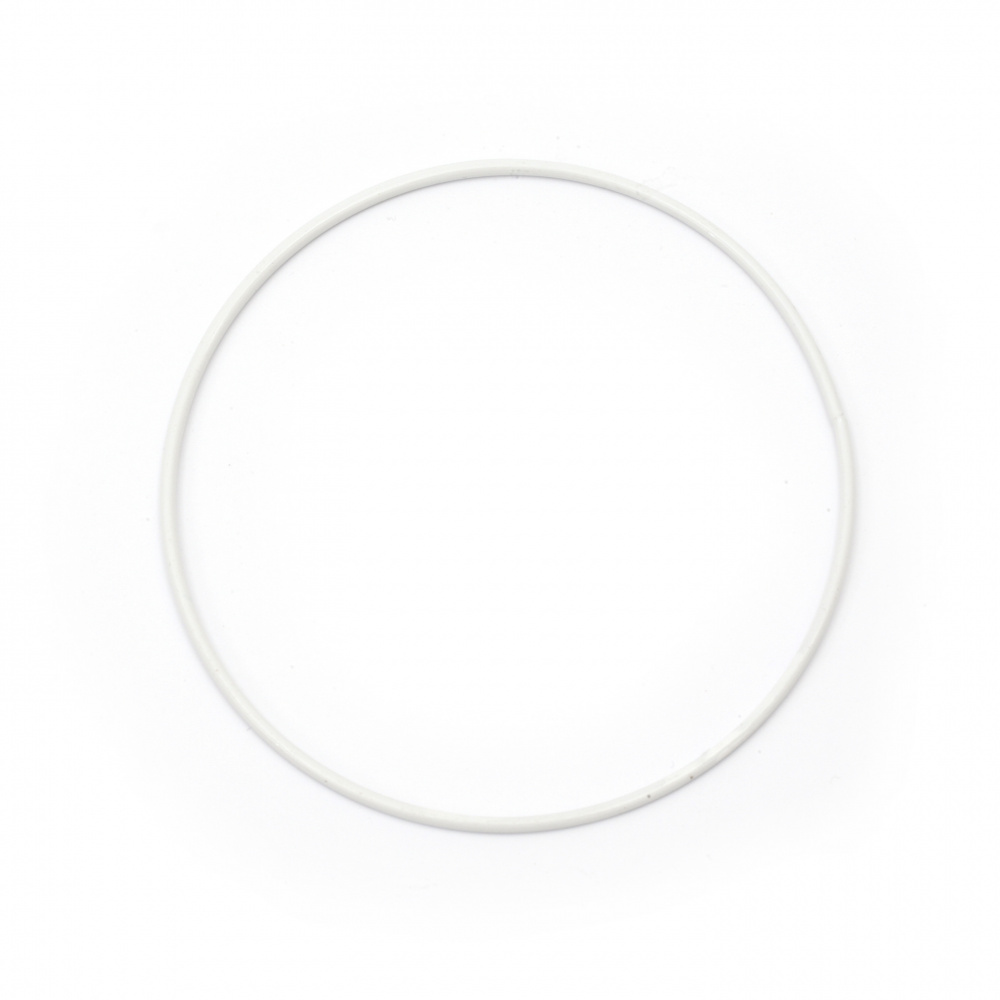 Metal Ring for Decoration / 10x2 mm / White - 1 piece 