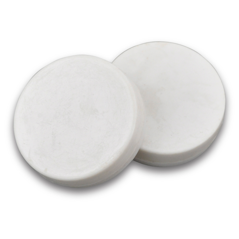 Built-in plastic disc rattle for doll 35 mm Meyco white -2 pieces